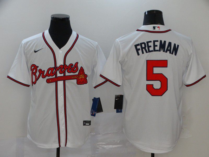 Men Atlanta Braves #5 Freeman White Nike Game MLB Jerseys->atlanta braves->MLB Jersey